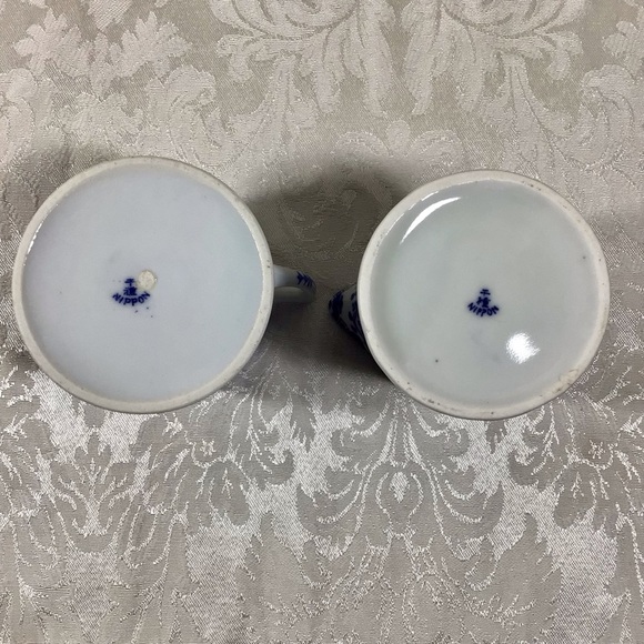 Vintage Nippon Asian Flying Phoenix Angled Handle Covered Sugar and Creamer Set - Picture 7 of 7